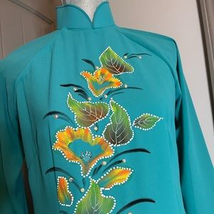 Asian inspired maxi top